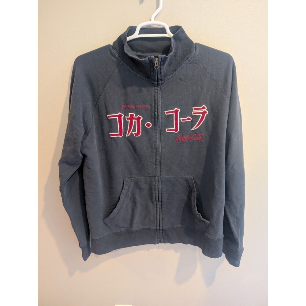 Rare Coca Cola Kanji XL Y2K Japan Japanese Spellout Zip Chenille Patches Vintage